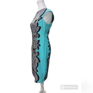 Maggy London Vintage Inspired Form Fitting Dress. Paisley size 4